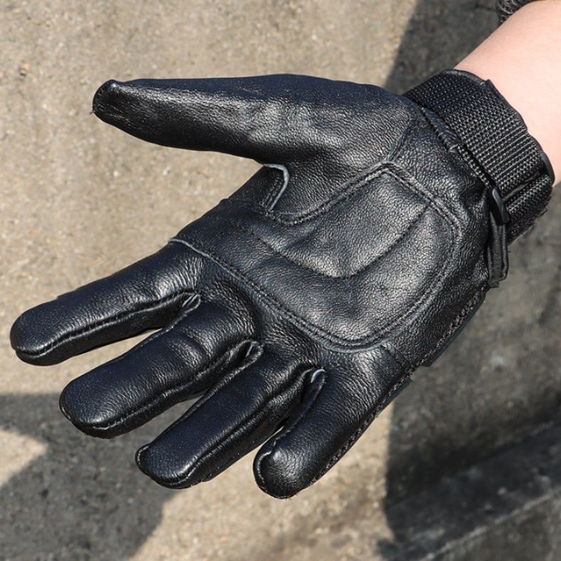 バイク　グローブ プロテクター付き革製バイクグローブ