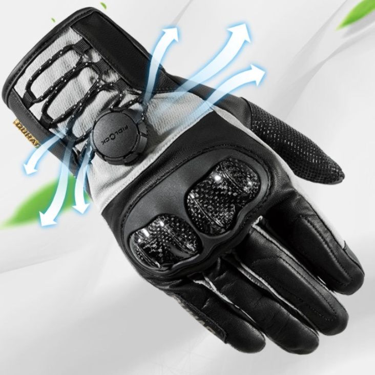 バイク　グローブ プロテクター付き本革バイクグローブ