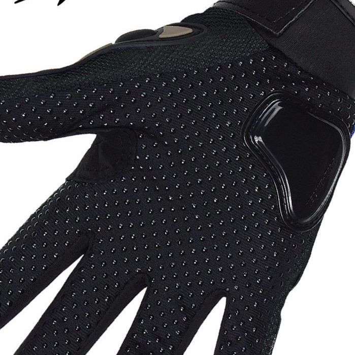 バイク　グローブ 硬質プロテクター付き通気性　革