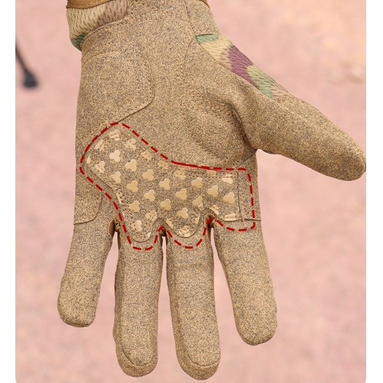 バイクグローブ 迷彩柄タクティカル仕様　革製