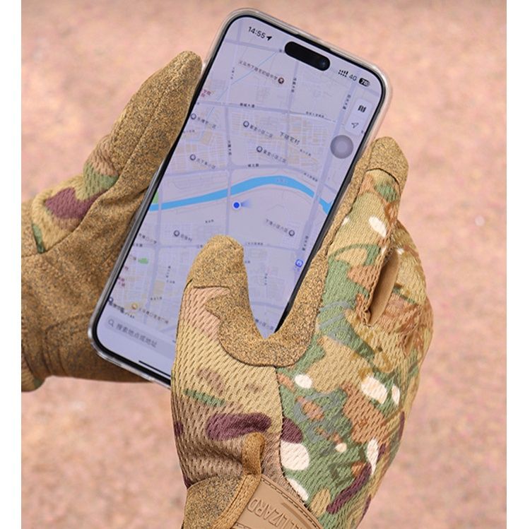 バイクグローブ 迷彩柄タクティカル仕様　革製