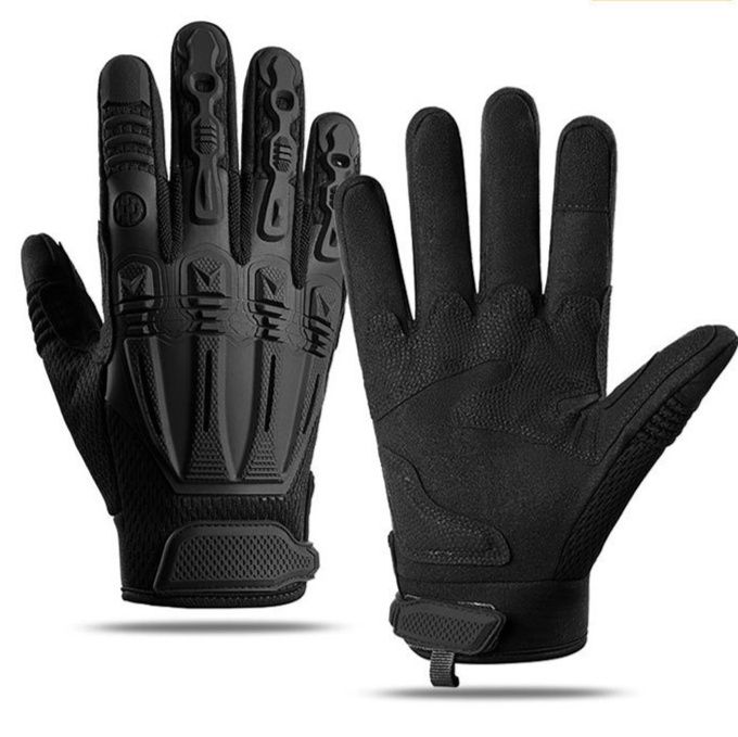 バイクグローブ 本革 タクティカルプロテクター付き