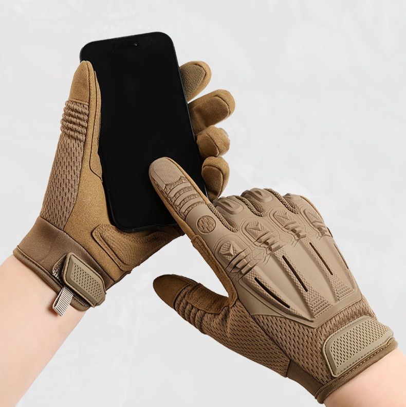 バイクグローブ 本革 タクティカルプロテクター付き