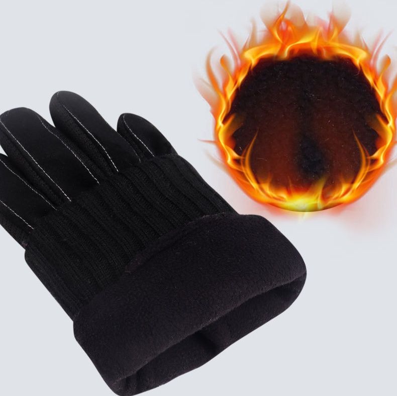 バイクグローブ 本革　ニットカフス付きベルト調整機能付き