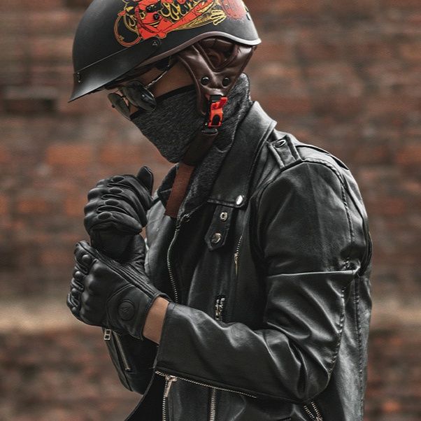 バイクグローブ 本革製ナックルプロテクター付きライディンググローブ