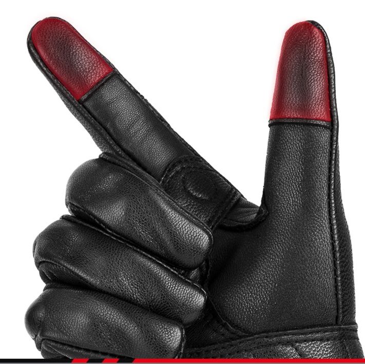 バイクグローブ 本革製ナックルプロテクター付きライディンググローブ