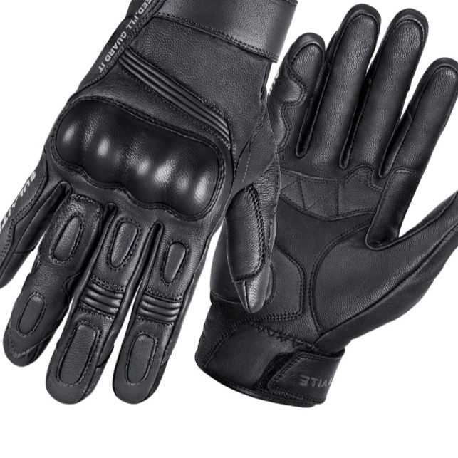 バイクグローブ 本革製ナックルガード付きフルプロテクションバイク用手袋