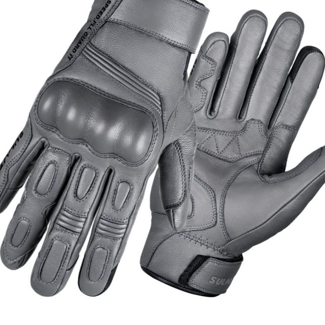 バイクグローブ 本革製ナックルガード付きフルプロテクションバイク用手袋