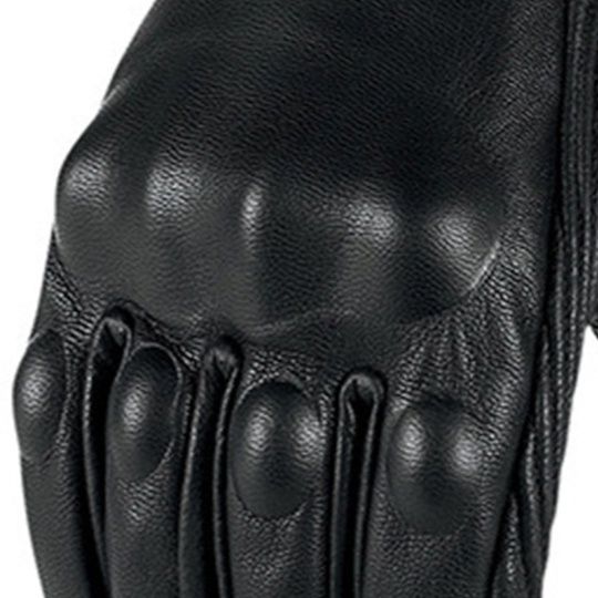 バイク　グローブ 本革製ナックルプロテクター付きバイク用グローブ