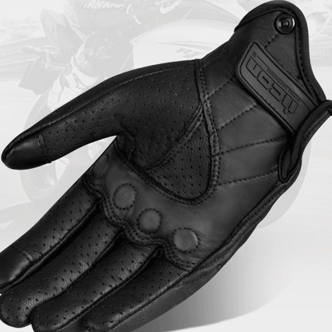 バイクグローブ　 本革パンチング通気性バイクグローブ