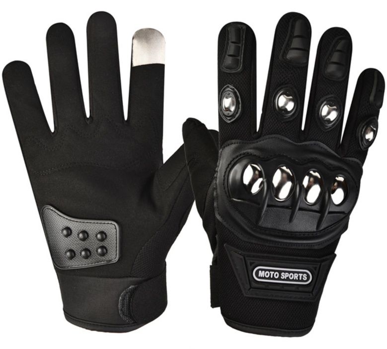 バイクグローブ 本革製ナックルガード付き二輪車用グローブ