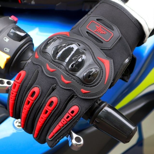 バイク　グローブ 硬質プロテクター搭載オールシーズン対応バイクグローブ