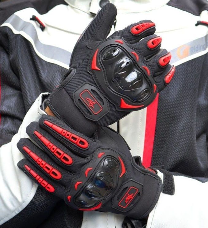 バイク　グローブ 硬質プロテクター搭載オールシーズン対応バイクグローブ