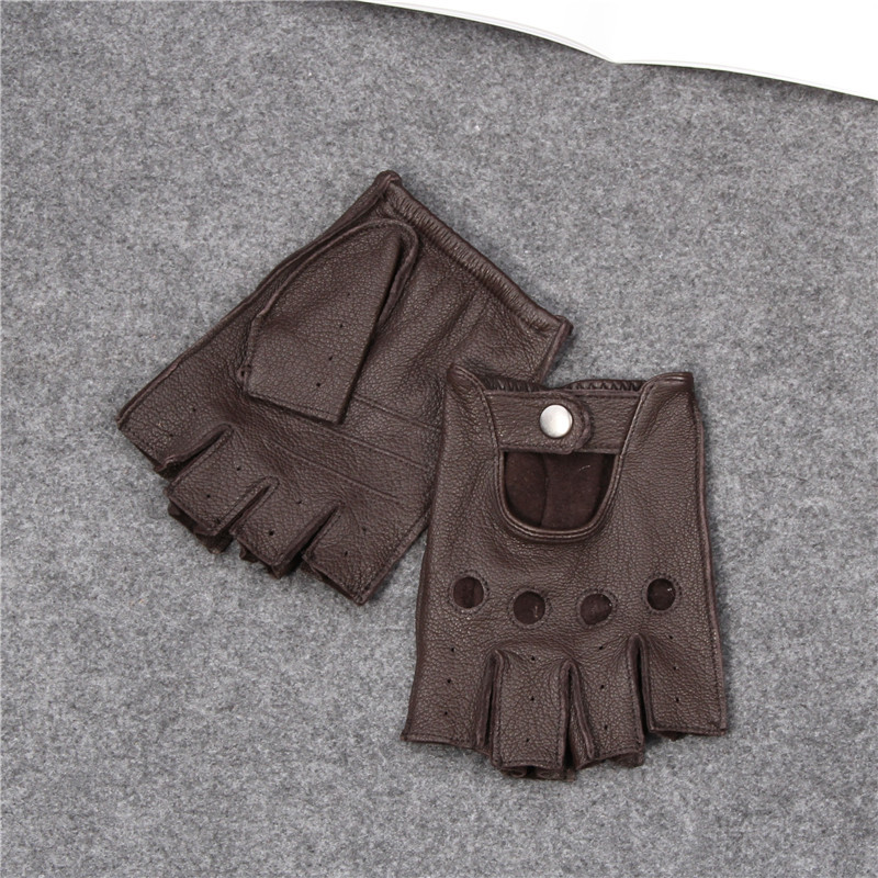 バイクグローブ 本革　指出しバイクグローブ装飾孔入り