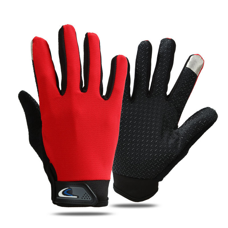 バイク　グローブ 滑り止め加工付き通気性バイク用フルフィンガーグローブ