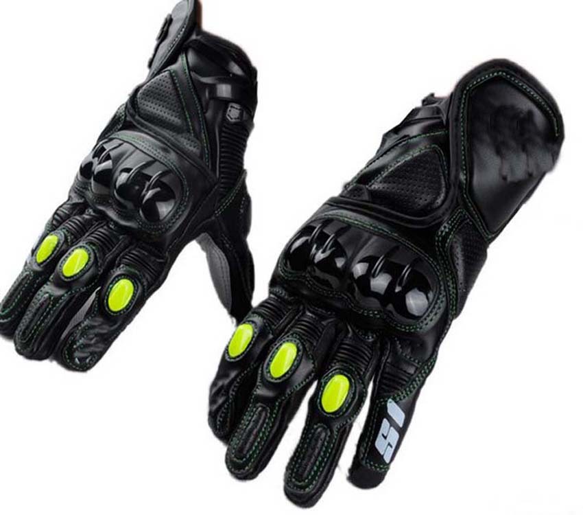 バイク　グローブ 本革　ナックルガード付きレーシンググローブ