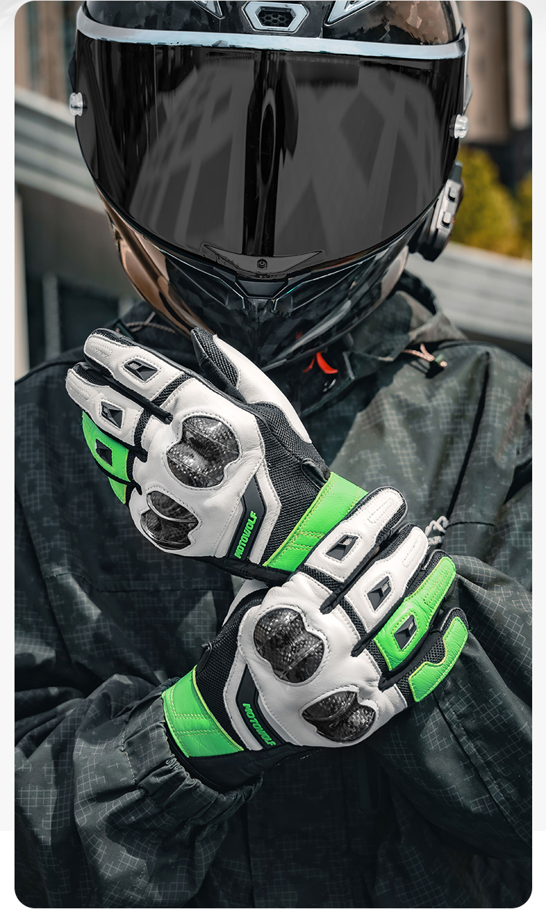 バイク　グローブ プロテクター装備型本革バイクグローブ
