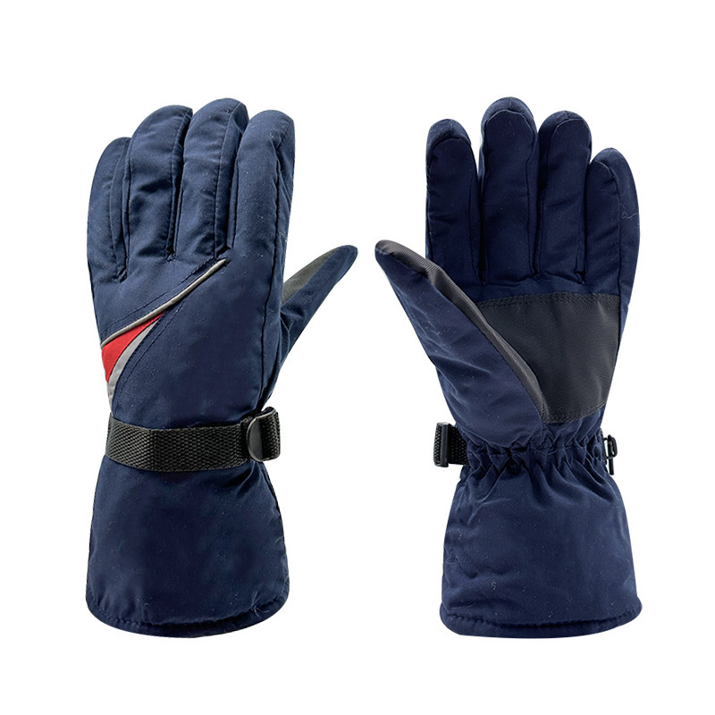 バイク　グローブ 革製切替デザイン防寒バイクグローブ