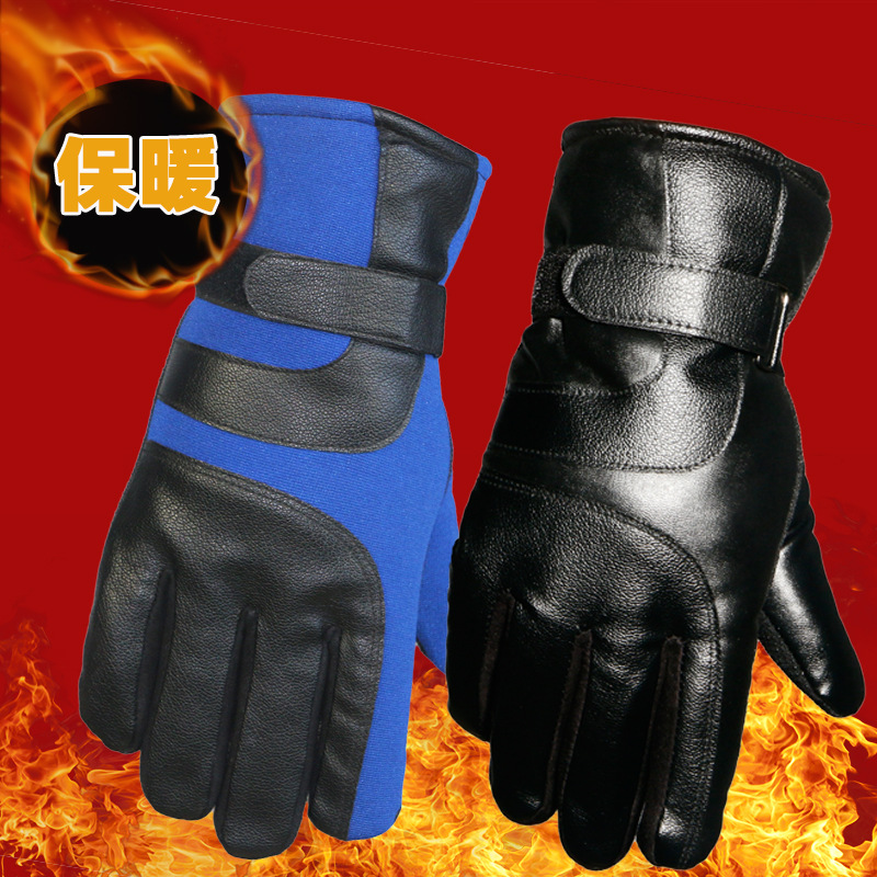 バイク　グローブ 本革　保温防風バイクグローブ