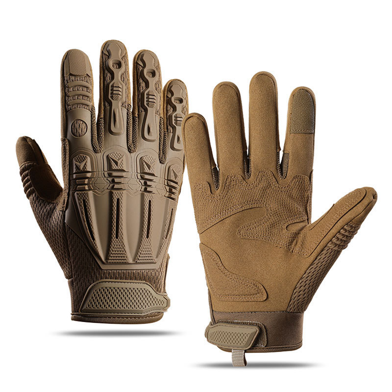 バイクグローブ 本革 タクティカルプロテクター付き