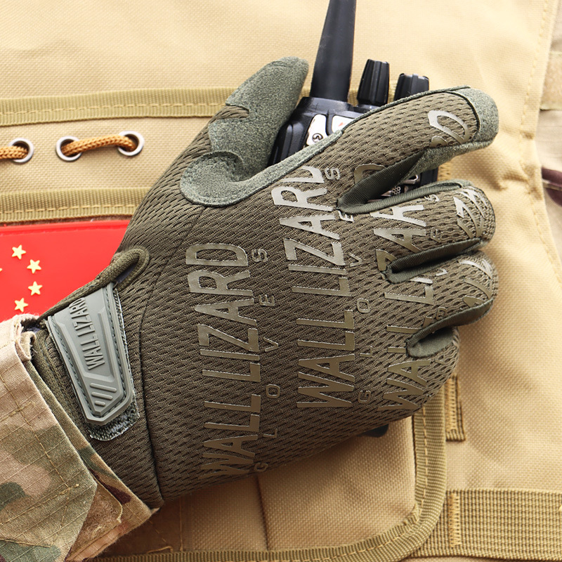 バイクグローブ 迷彩柄タクティカル仕様　革製