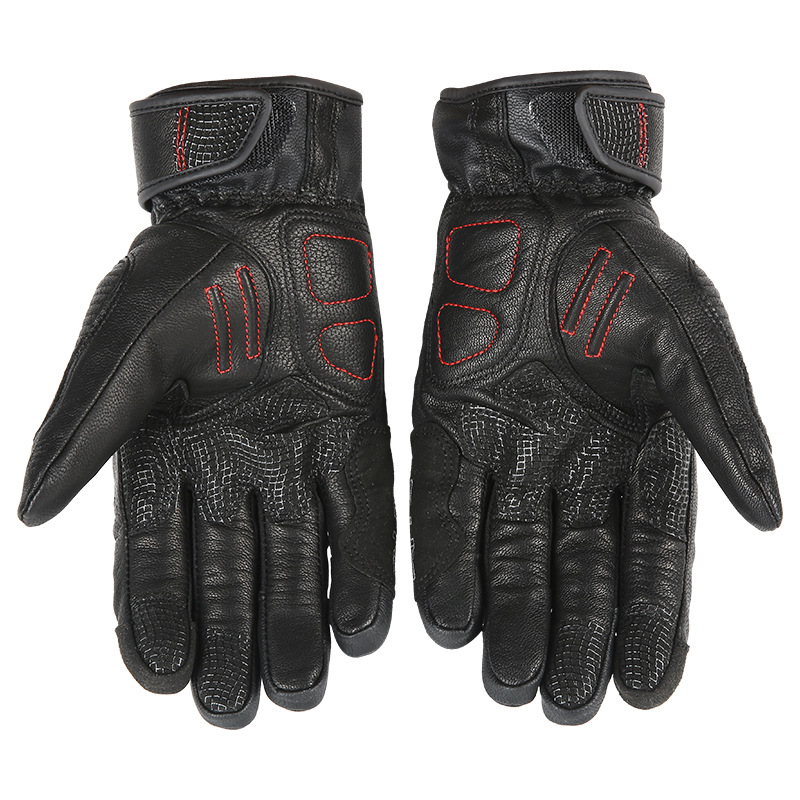 バイク　グローブ プロテクター付き本革ライディング手袋