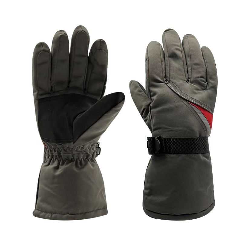 バイク　グローブ 革製切替デザイン防寒バイクグローブ