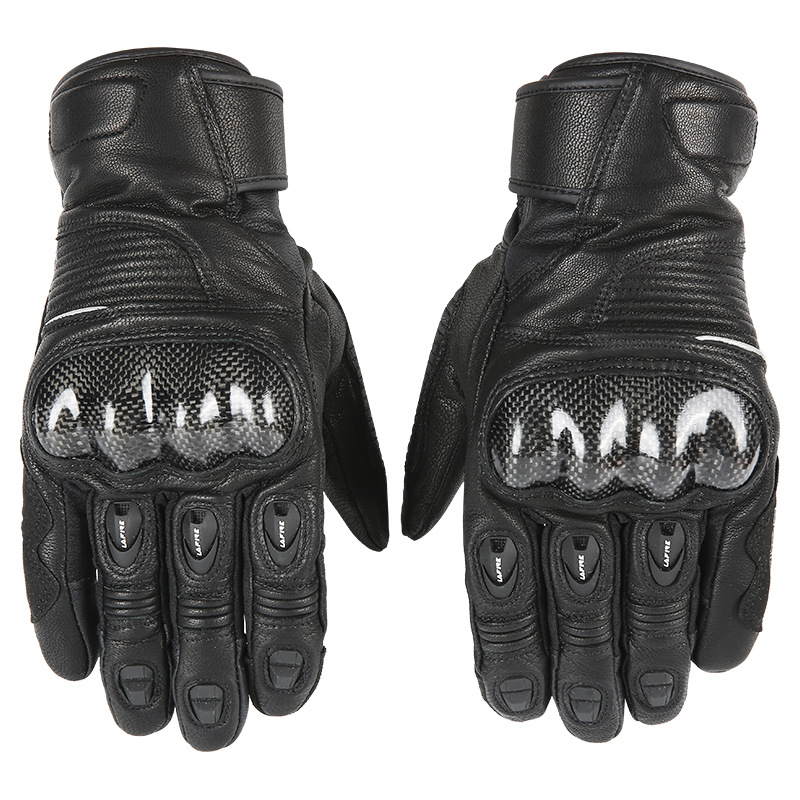 バイク　グローブ プロテクター付き本革ライディング手袋