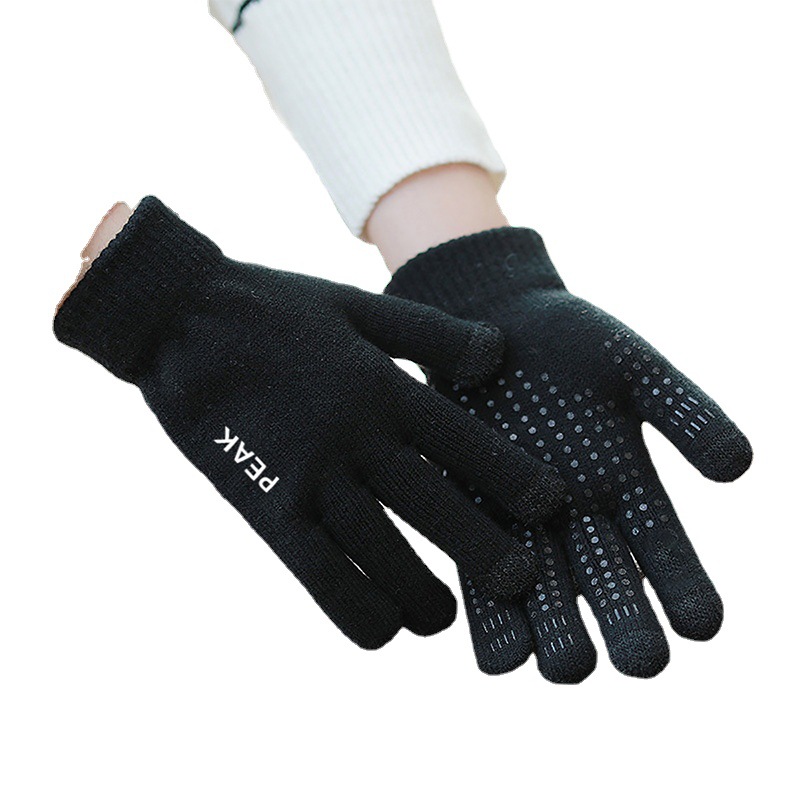 バイク　グローブ 滑り止め付き防寒保温インナーグローブ男性用