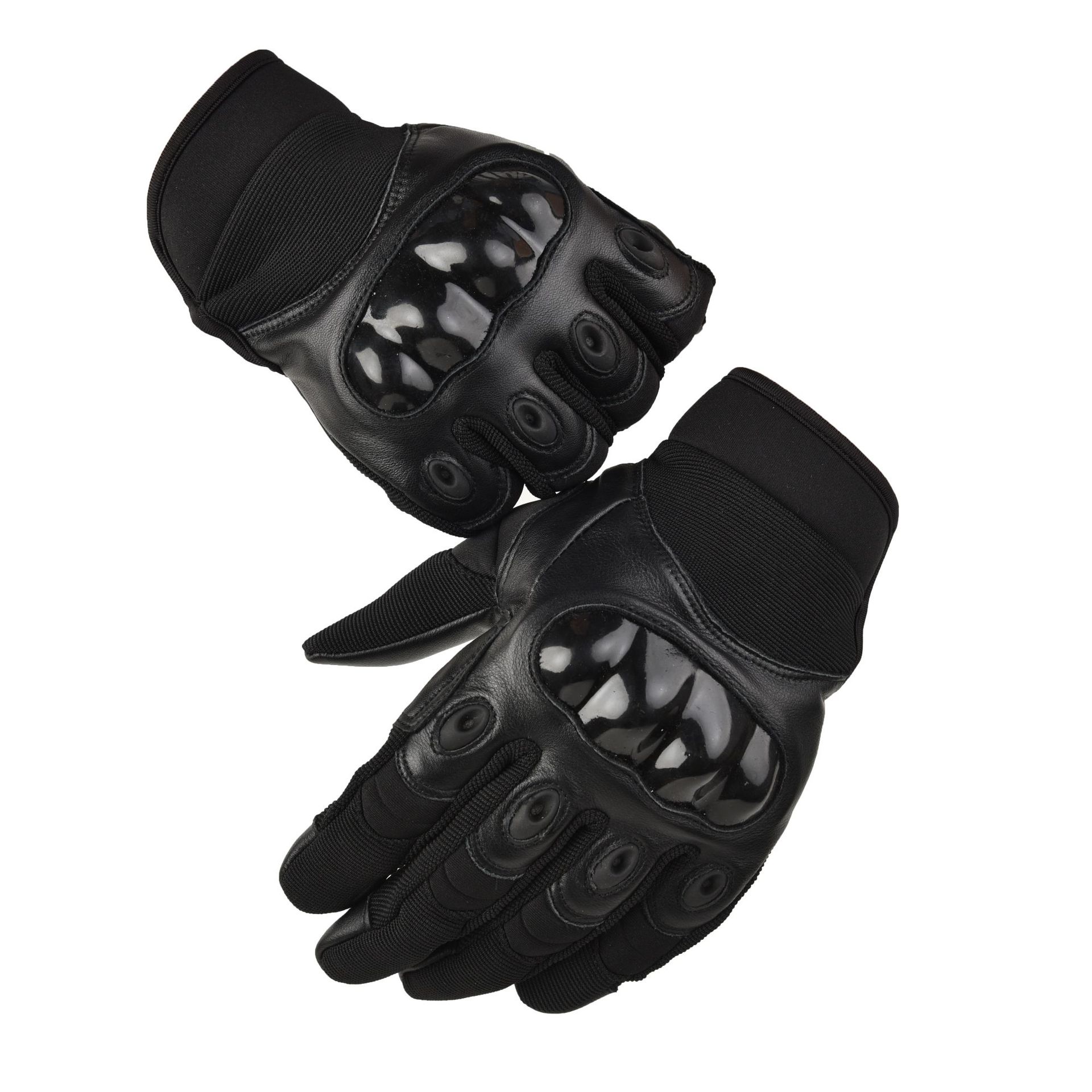 バイク　グローブ 硬質保護板付き本革バイクグローブ