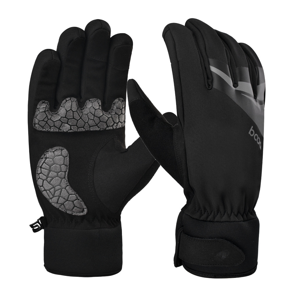 バイク グローブ 本革パーム滑り止め付き防風保温バイクグローブ