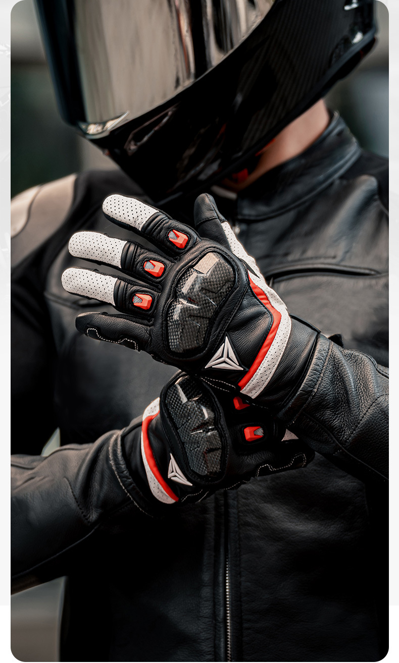 バイクグローブ 通気性抜群ハードナックルプロテクター付きメッシュライディング手袋