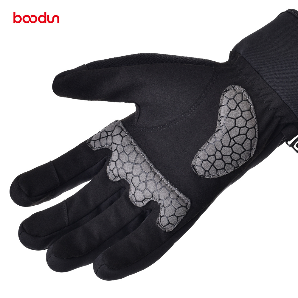 バイク　グローブ 本革パーム滑り止め付き防風保温バイクグローブ