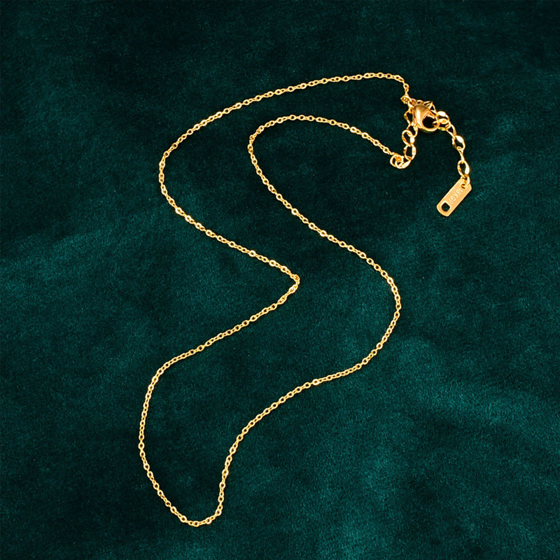 ゴールドネックレス シンプル細chain華奢ネックレス