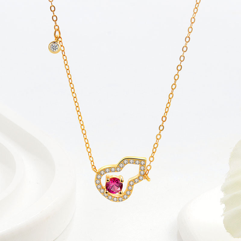 ゴールドアクセサリー 煌めきハート ネックレス＆ブレスレット セット