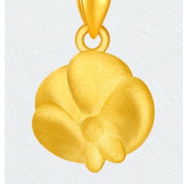 金 ネックレス 優美な薔薇のしずくペンダント