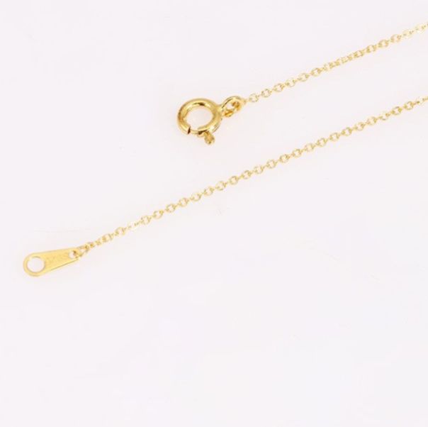 金 ネックレス 立体チューブモチーフ繋がりデザインネックレス