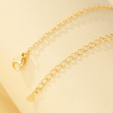 金 ネックレス 蝶々モチーフ縦長チェーンネックレス