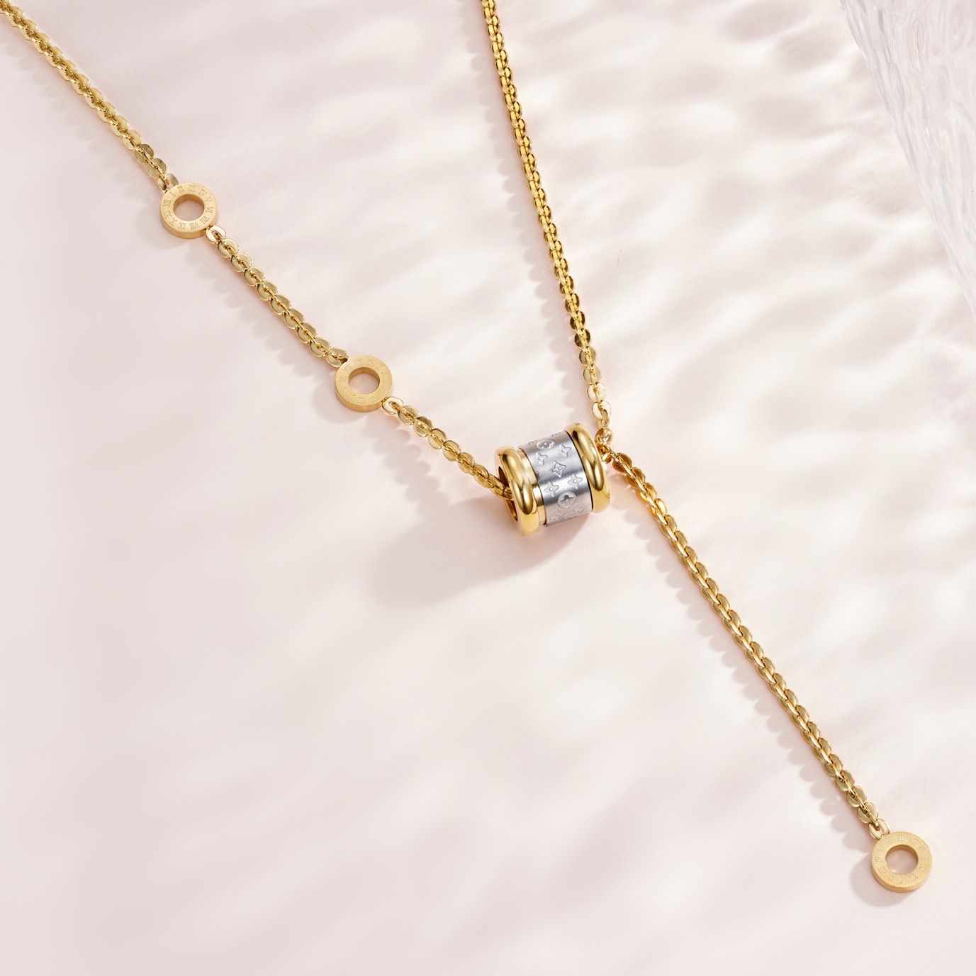 金 ネックレス 花紋小蛮腰項鏈