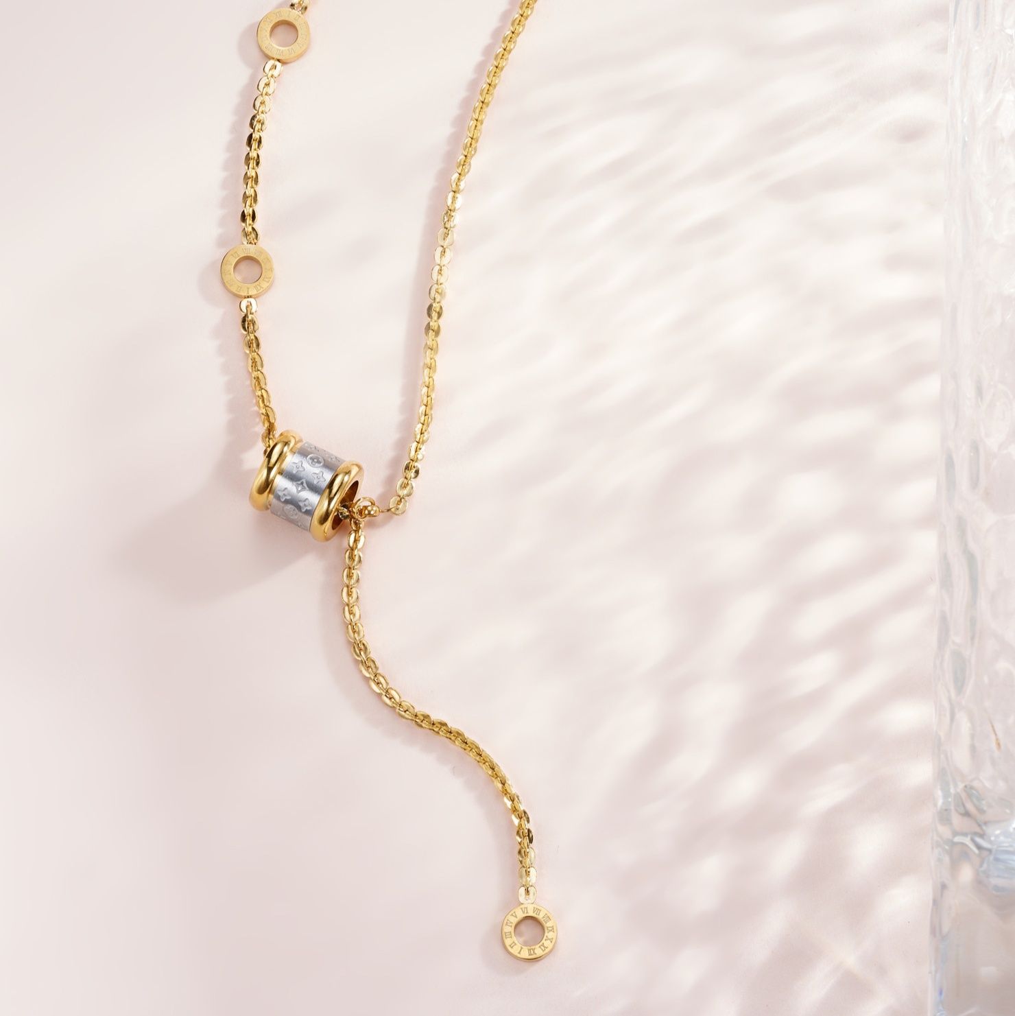 金 ネックレス 花紋小蛮腰項鏈