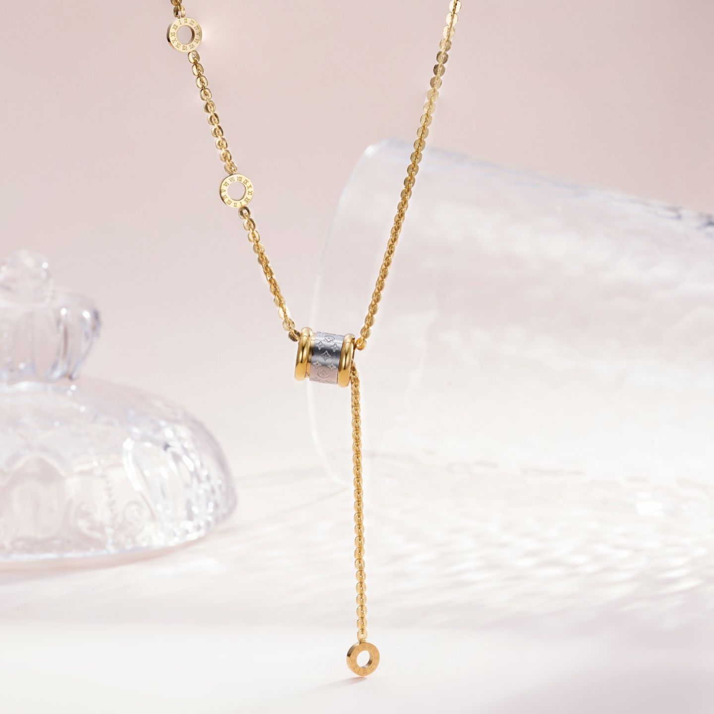 金 ネックレス 花紋小蛮腰項鏈