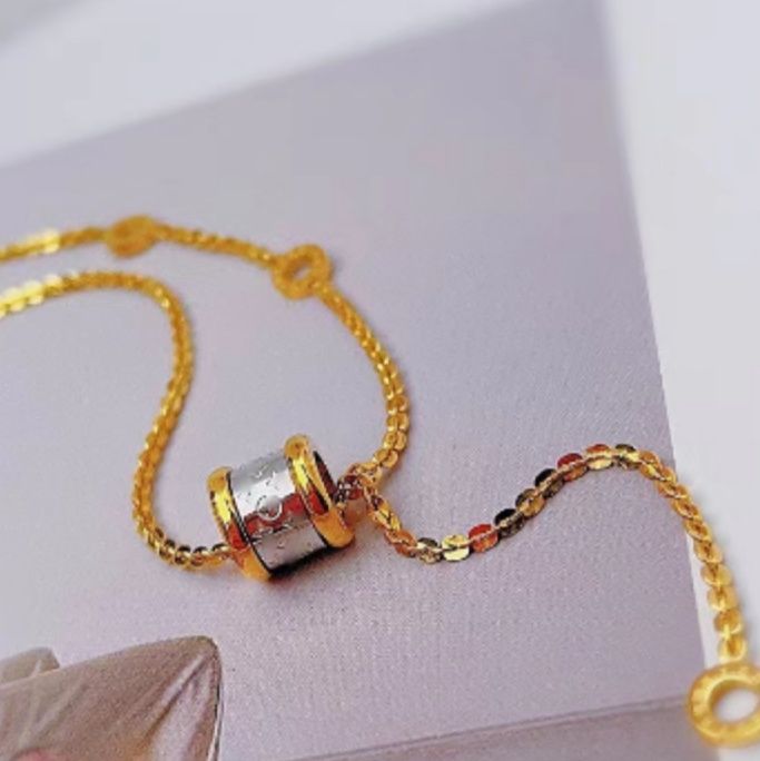 金 ネックレス 花紋小蛮腰項鏈