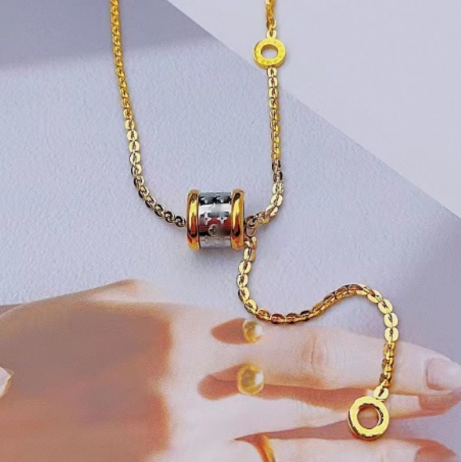 金 ネックレス 花紋小蛮腰項鏈