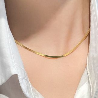 金 ネックレス シンプル細身チェーン首飾り