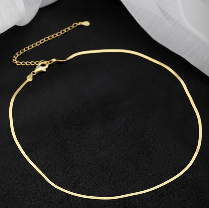 金 ネックレス シンプル細身チェーン首飾り