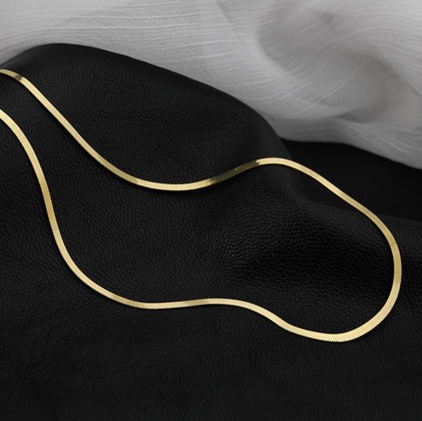 金 ネックレス シンプル細身チェーン首飾り