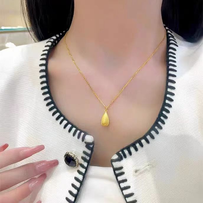 ゴールドネックレス しずく型トップネックレス