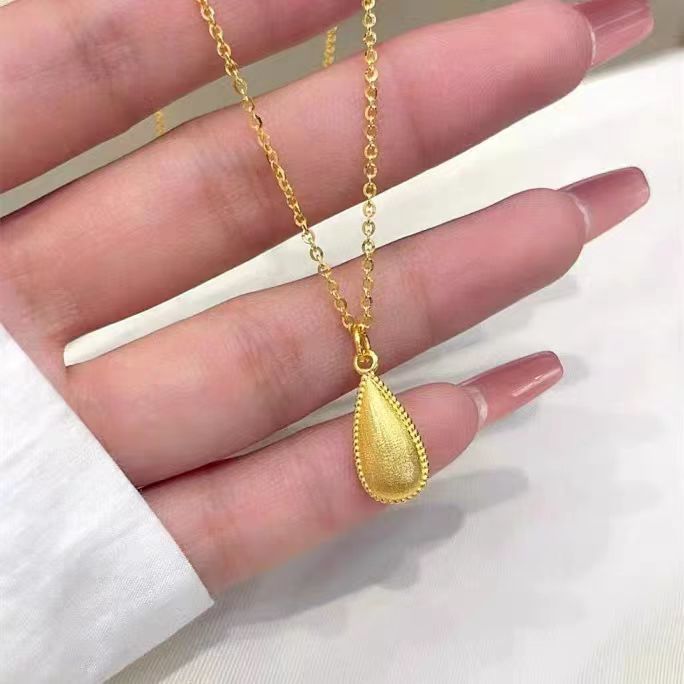 ゴールドネックレス しずく型トップネックレス