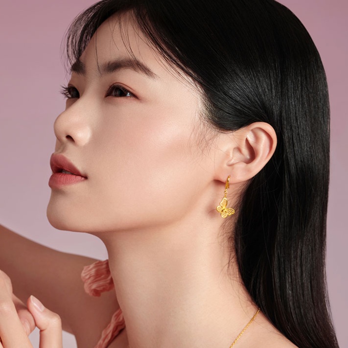 ゴールドアクセサリー 蝶モチーフ 優美ジュエリーセット