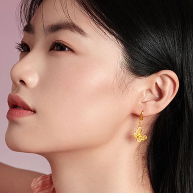ゴールドアクセサリー 蝶モチーフ 優美ジュエリーセット
